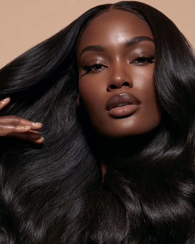 Long body-wave lace frontal wig install